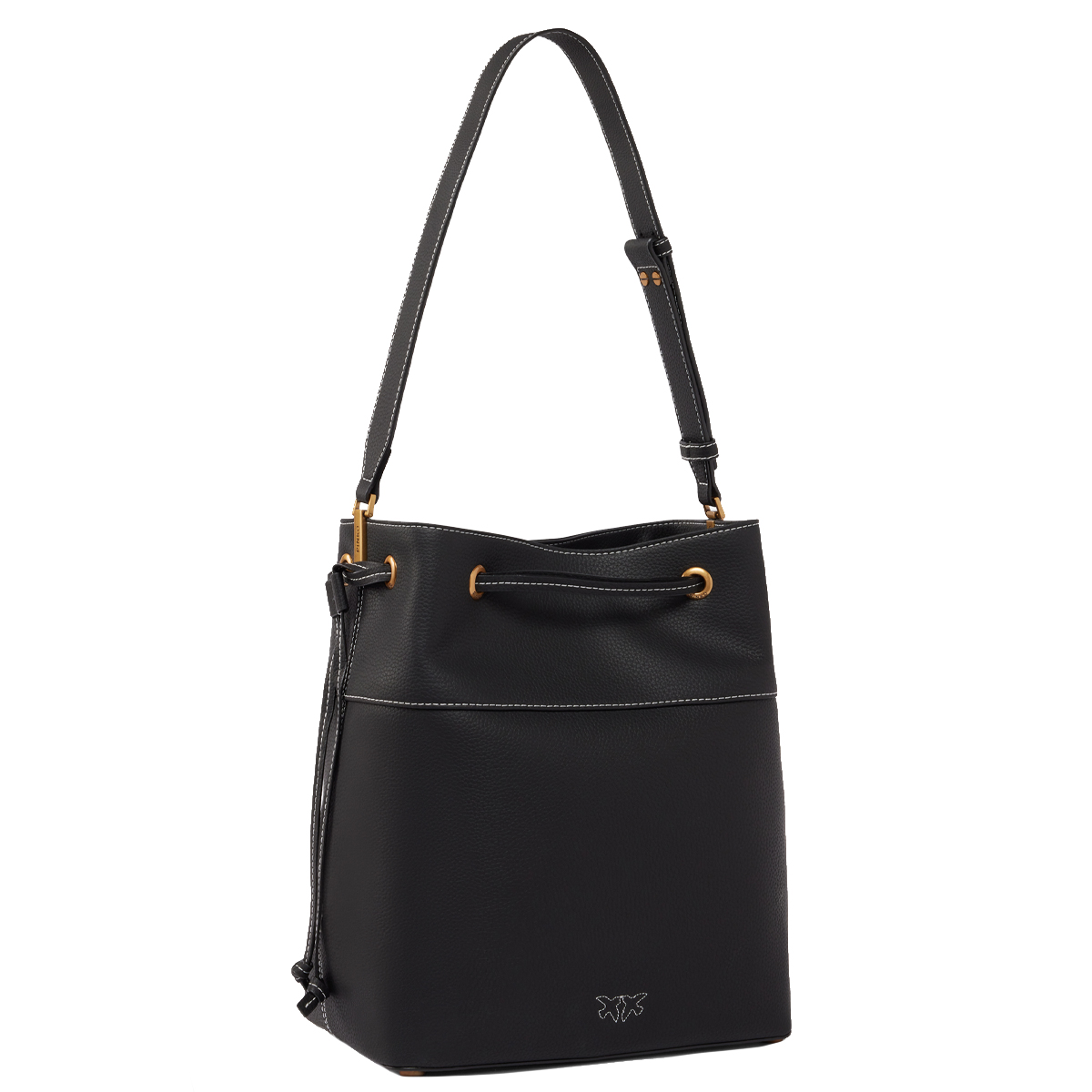 Pinko Borsa Secchiello Classic Nero Antique Gold - 3 Pinko Borsa Secchiello Classic Nero Antique Gold - 3