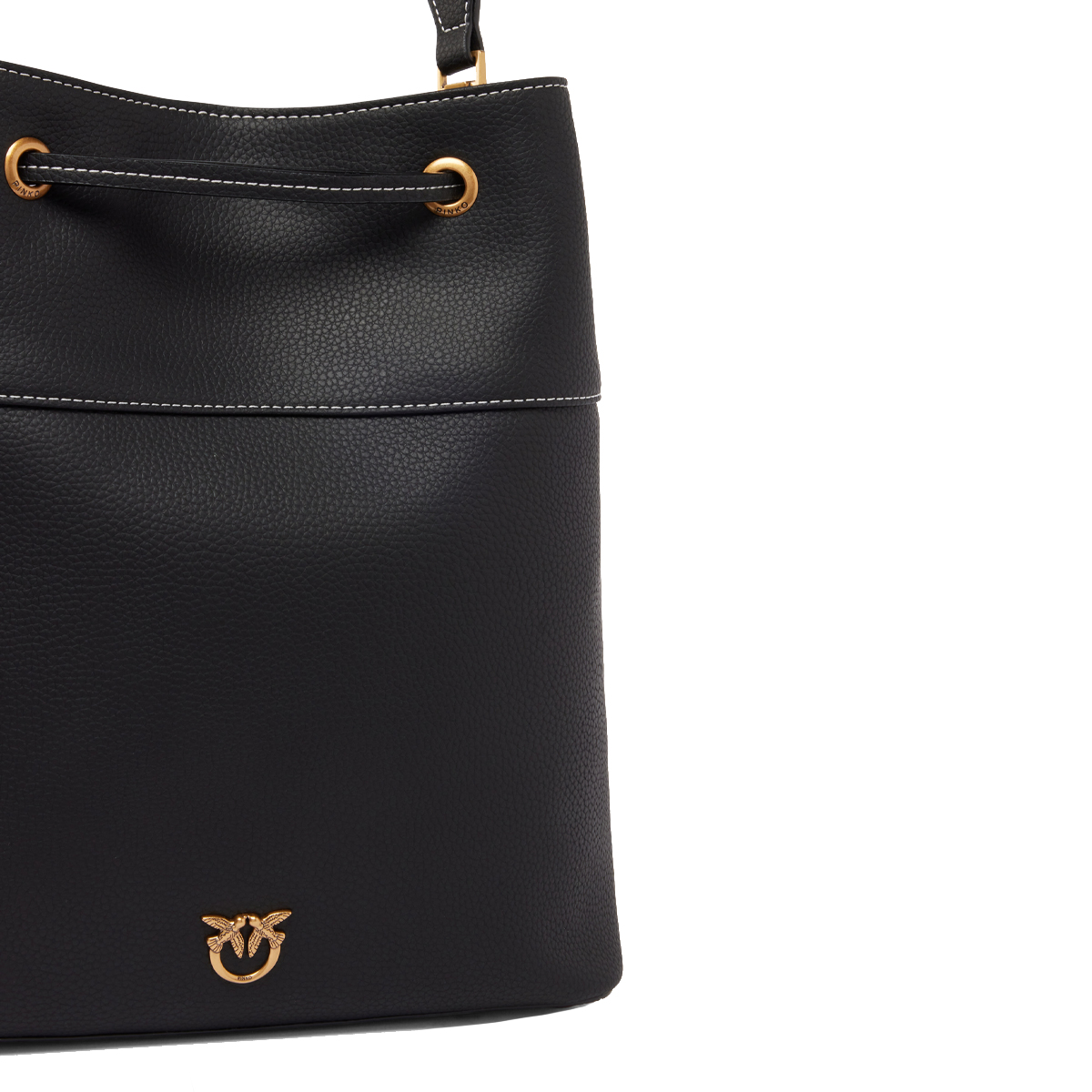 Pinko Borsa Secchiello Classic Nero Antique Gold - 4 Pinko Borsa Secchiello Classic Nero Antique Gold - 4