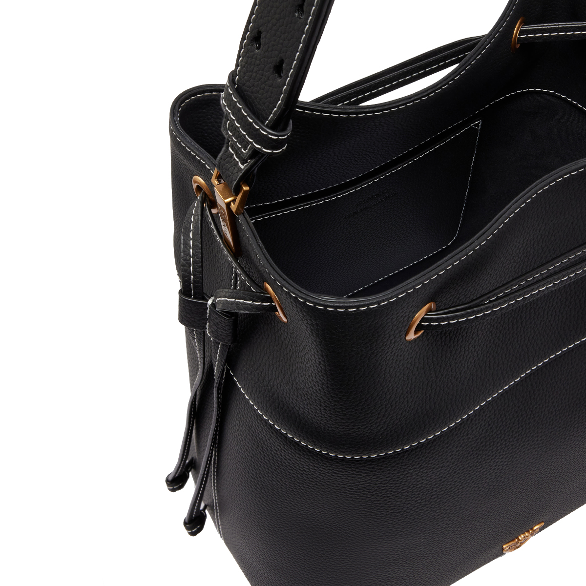Pinko Borsa Secchiello Classic Nero Antique Gold - 5 Pinko Borsa Secchiello Classic Nero Antique Gold - 5