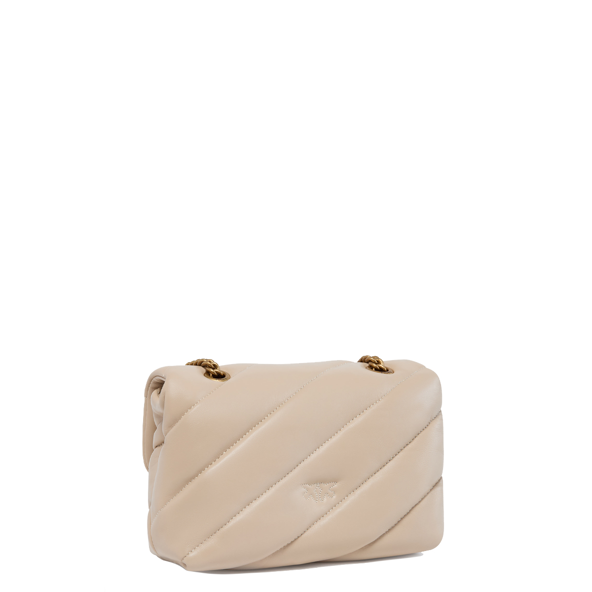 Pinko Mini Borsa a tracolla Love Puff Maxi Quilt Beige Grigio Fumo Antique Gold - 2 Pinko Mini Borsa a tracolla Love Puff Maxi Quilt Beige Grigio Fumo Antique Gold - 2