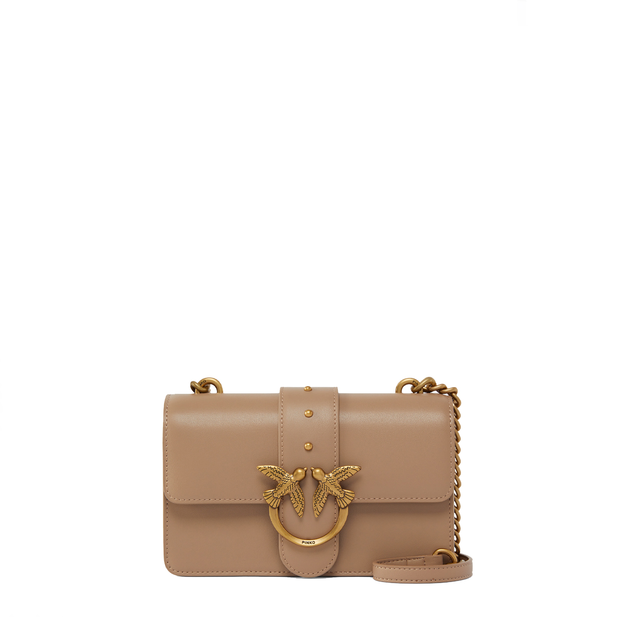 Pinko Mini Borsa a tracolla Love One Biscotto Zenzero Antique Gold - 1 Pinko Mini Borsa a tracolla Love One Biscotto Zenzero Antique Gold - 1
