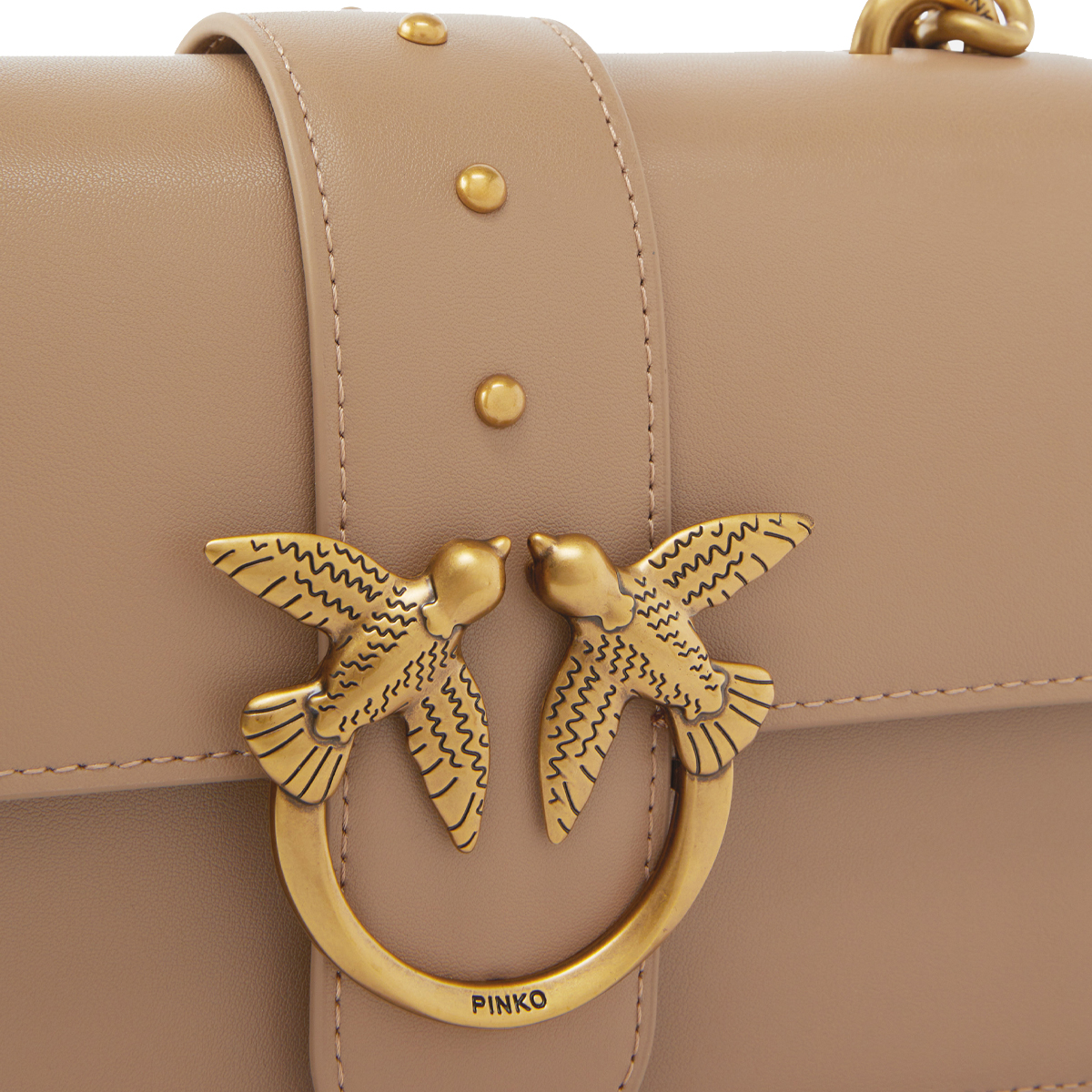 Pinko Mini Borsa a tracolla Love One Biscotto Zenzero Antique Gold - 3 Pinko Mini Borsa a tracolla Love One Biscotto Zenzero Antique Gold - 3