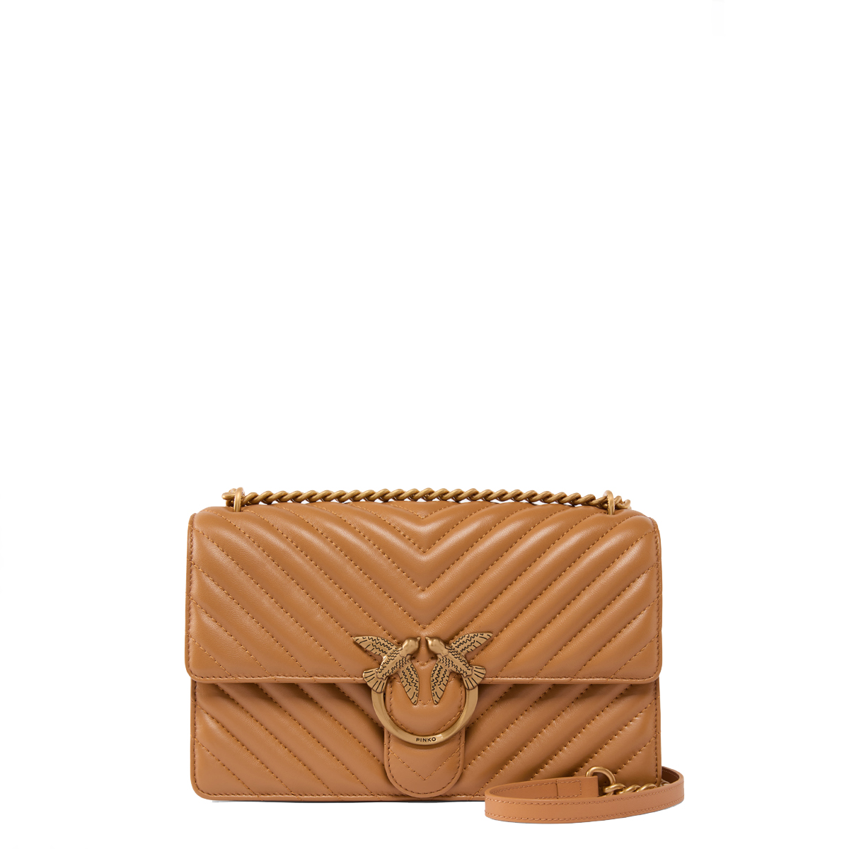 Pinko Borsa a tracolla Love One Chevron Torrone Antique Gold - 1 Pinko Borsa a tracolla Love One Chevron Torrone Antique Gold - 1