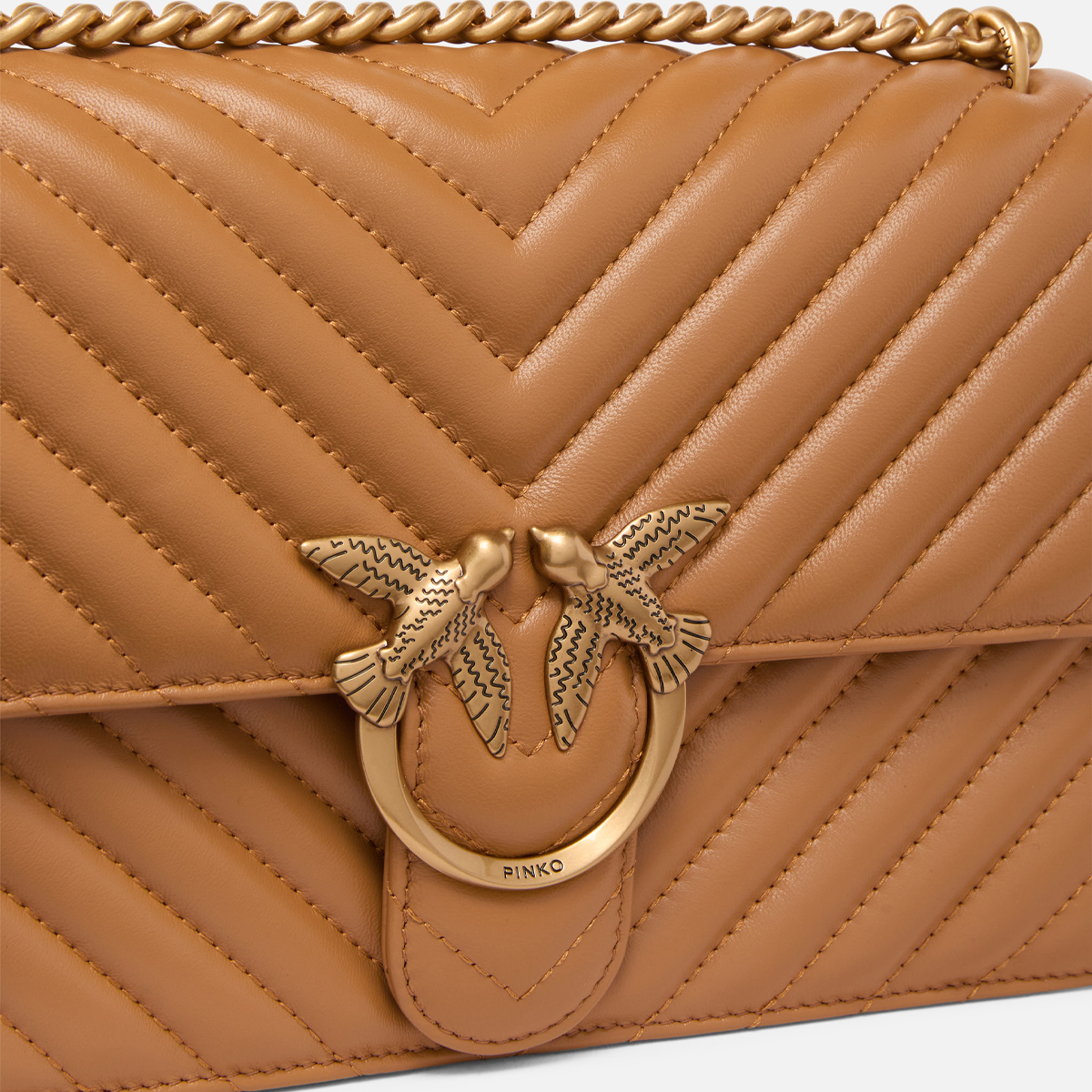 Pinko Borsa a tracolla Love One Chevron Torrone Antique Gold - 3 Pinko Borsa a tracolla Love One Chevron Torrone Antique Gold - 3