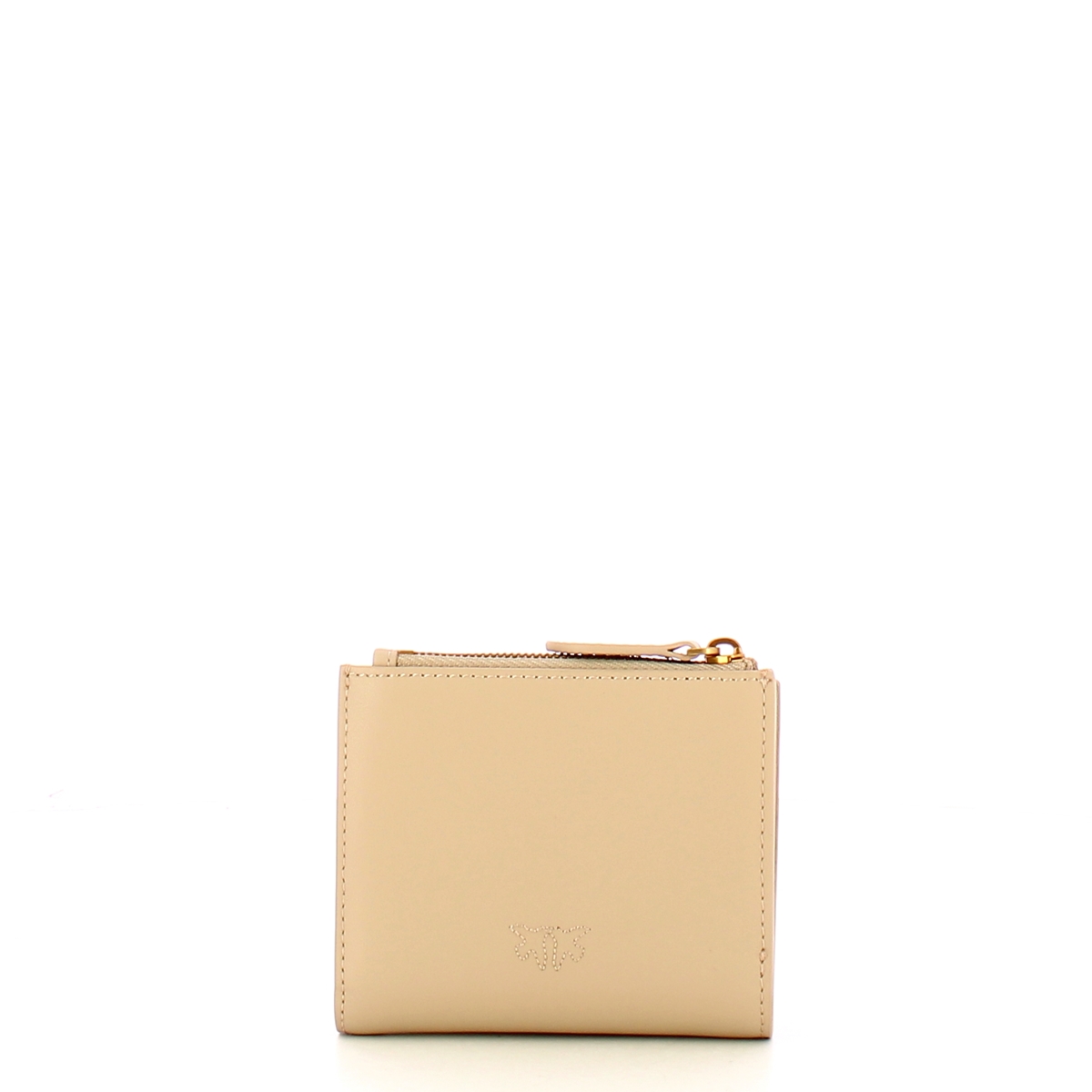 Pinko Portafoglio Piccolo Multi Purpose Beige Grigio Fumo Antique Gold - 2 Pinko Portafoglio Piccolo Multi Purpose Beige Grigio Fumo Antique Gold - 2