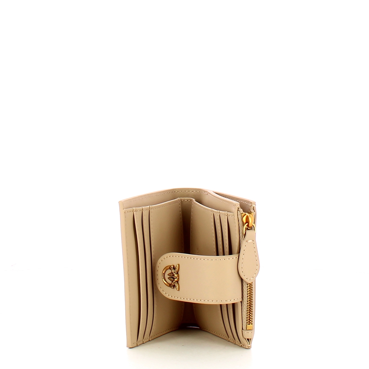 Pinko Portafoglio Piccolo Multi Purpose Beige Grigio Fumo Antique Gold - 3 Pinko Portafoglio Piccolo Multi Purpose Beige Grigio Fumo Antique Gold - 3