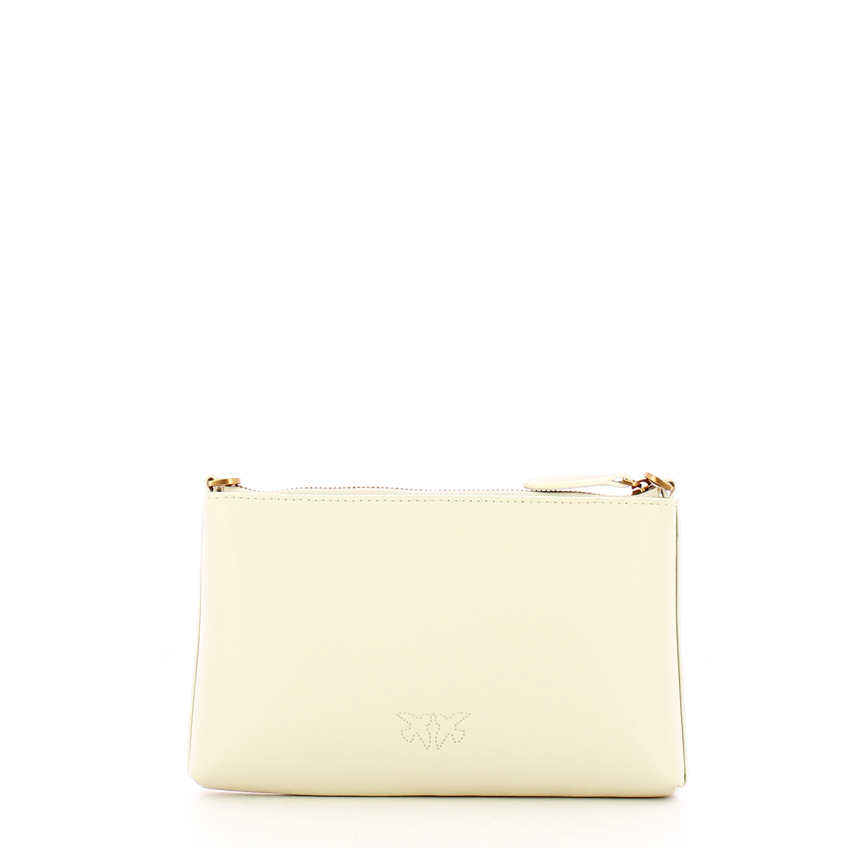 Pinko Pochette Mini Flat Horizontal Bianco Seta Antique Gold - 3 Pinko Pochette Mini Flat Horizontal Bianco Seta Antique Gold - 3