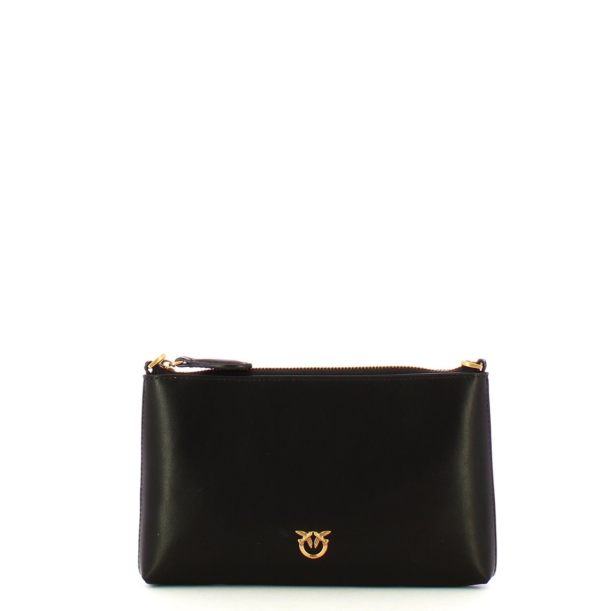 Pinko Pochette Mini Flat Horizontal Nero Antique Gold - 1 Pinko Pochette Mini Flat Horizontal Nero Antique Gold - 1