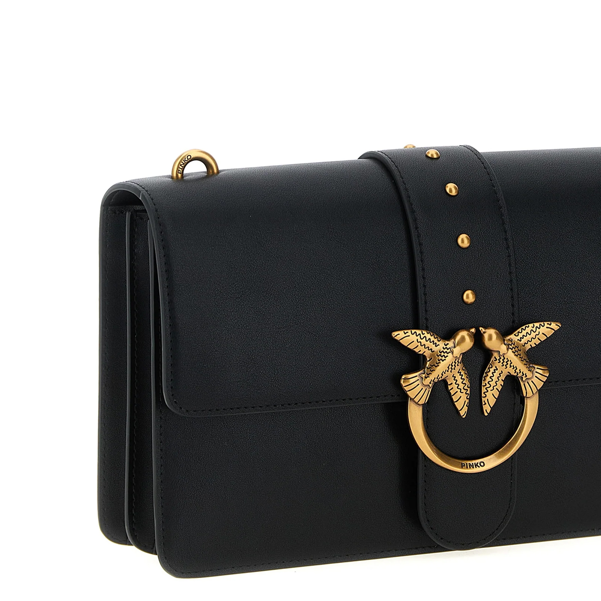 Pinko Tracolla Love One Classic Nero Antique Gold - 3