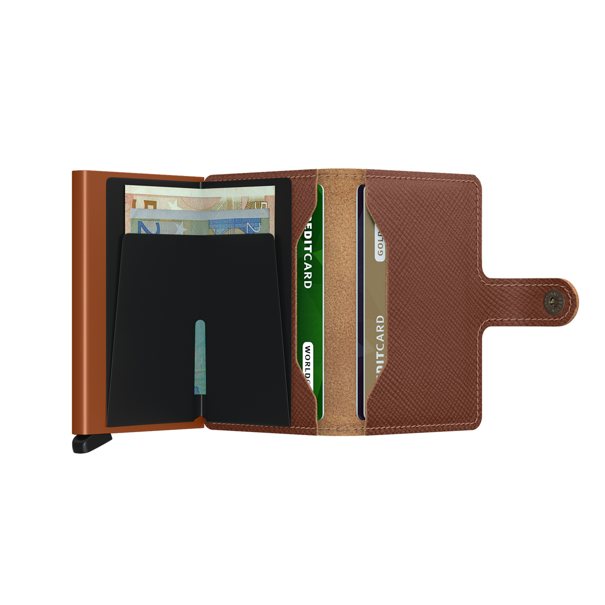 Secrid Miniwallet Saffiano RFID Caramel - 5 Secrid Miniwallet Saffiano RFID Caramel - 5
