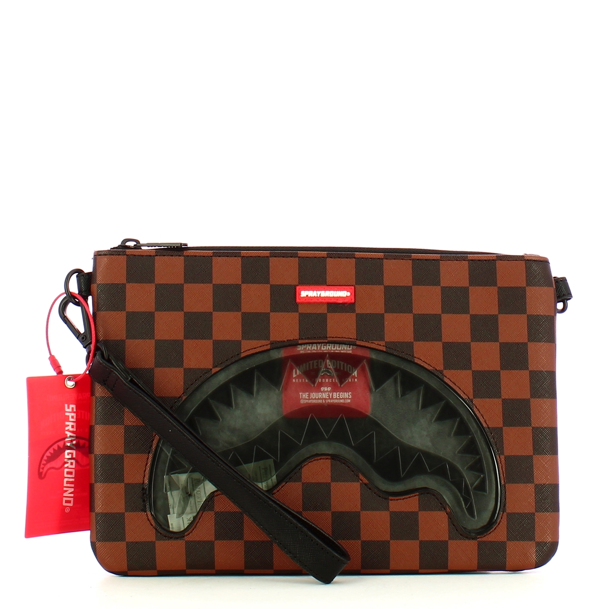 Sprayground Pochette Sip Clear SM Eyes Cross Limited Edition - 1 Sprayground Pochette Sip Clear SM Eyes Cross Limited Edition - 1