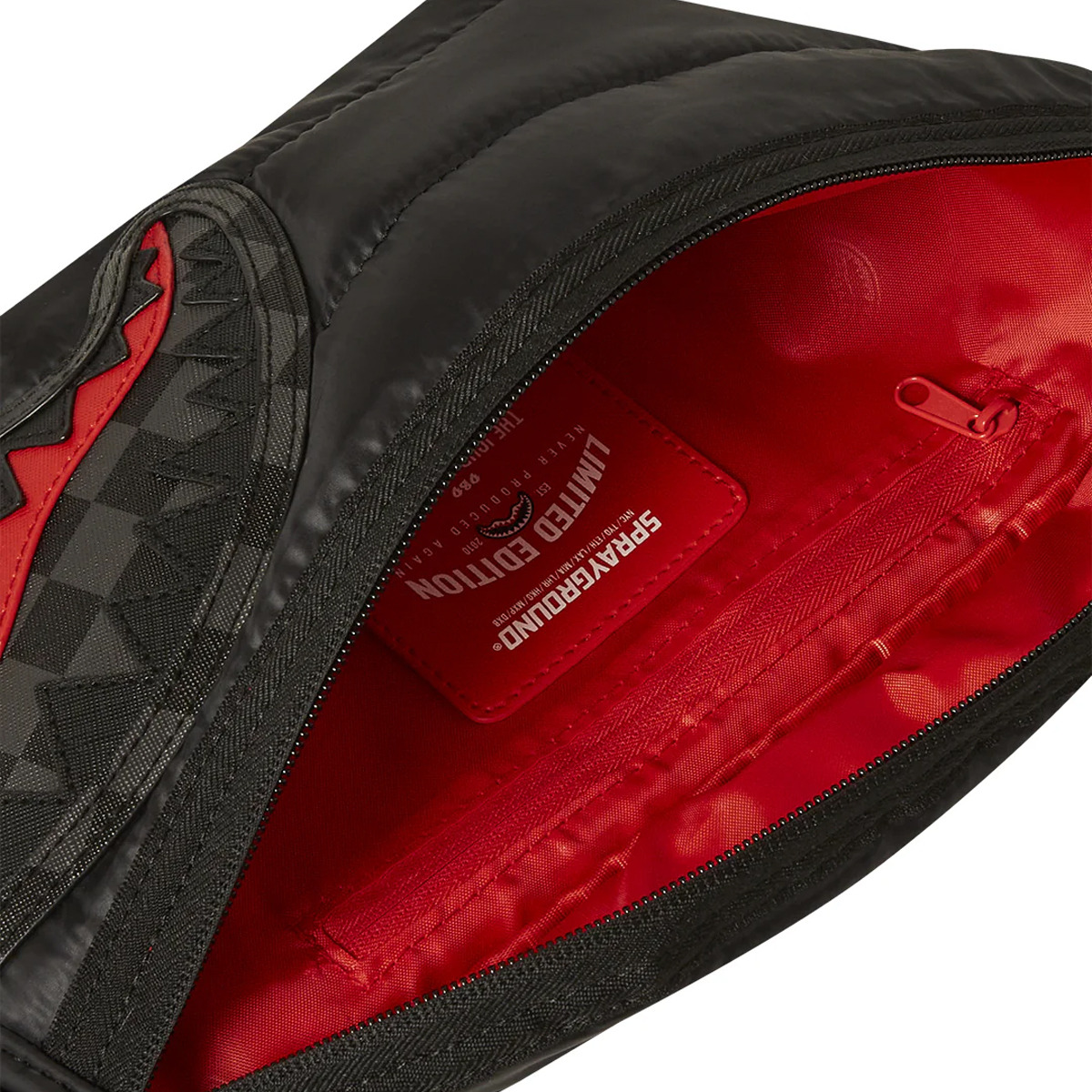 Sprayground Marsupio Black Puffer Grey Check Limited Edition - 4 Sprayground Marsupio Black Puffer Grey Check Limited Edition - 4