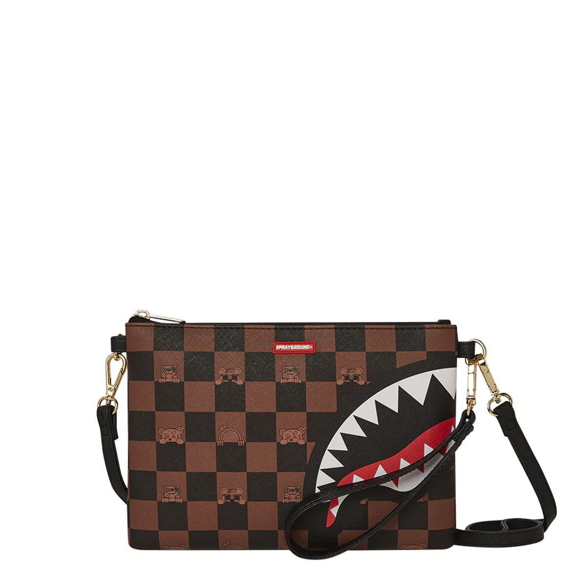 Sprayground Pochette Peeking Character Check Limited Edition - 3 Sprayground Pochette Peeking Character Check Limited Edition - 3