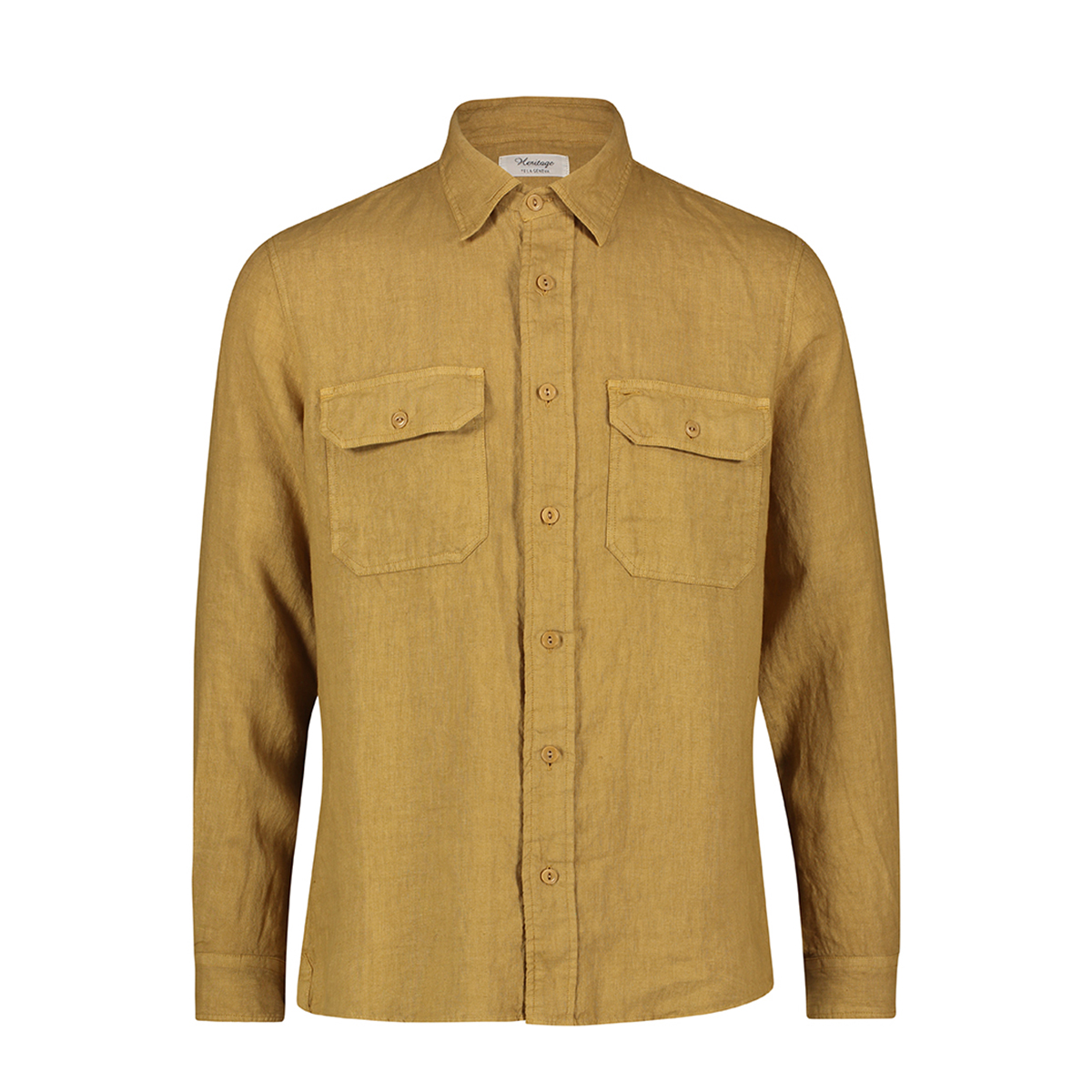 Tela Genova Camicia Emilio Ocra - 1 Tela Genova Camicia Emilio Ocra - 1