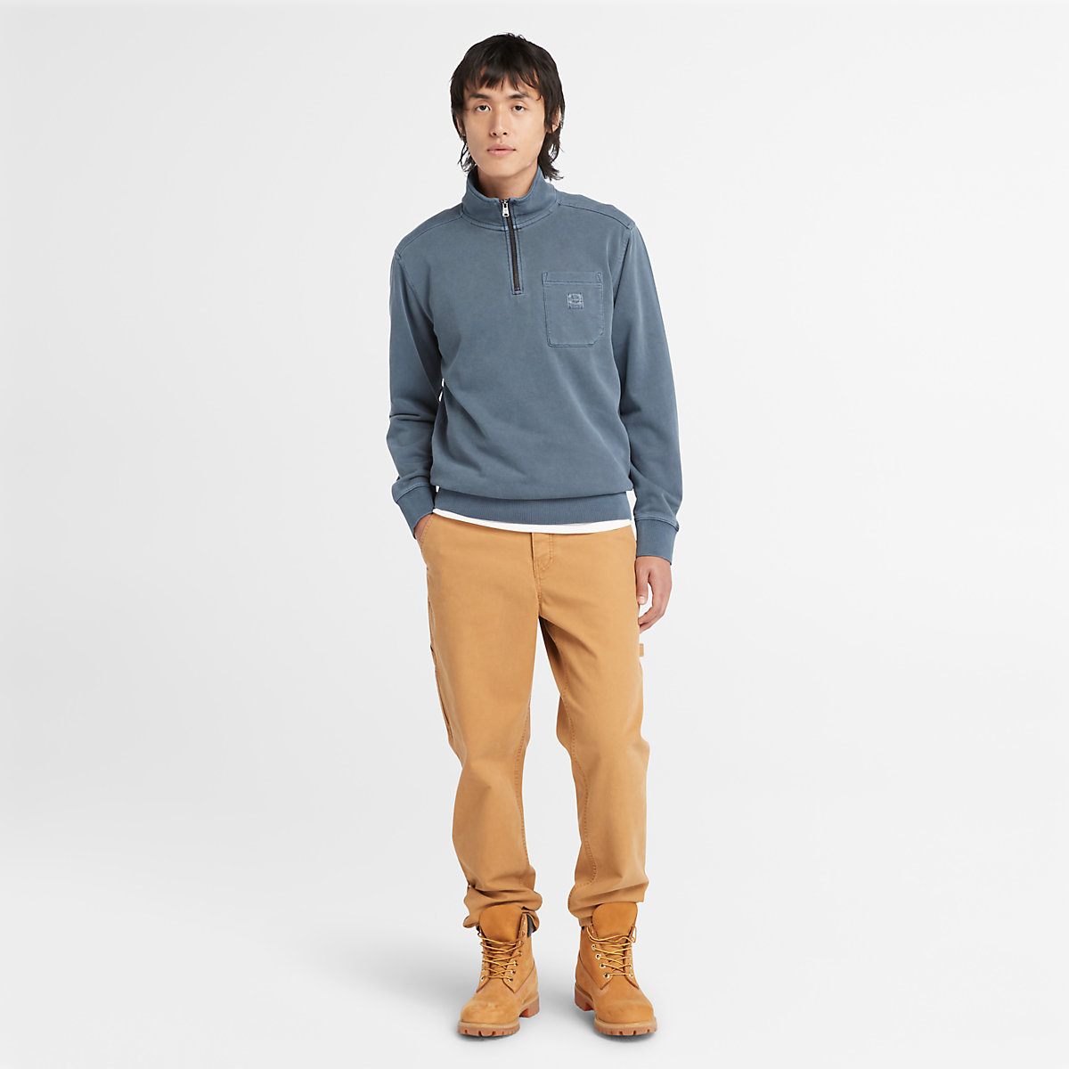 Timberland Felpa con zip Merrymack Dyed Dark Sapphire - 4 Timberland Felpa con zip Merrymack Dyed Dark Sapphire - 4