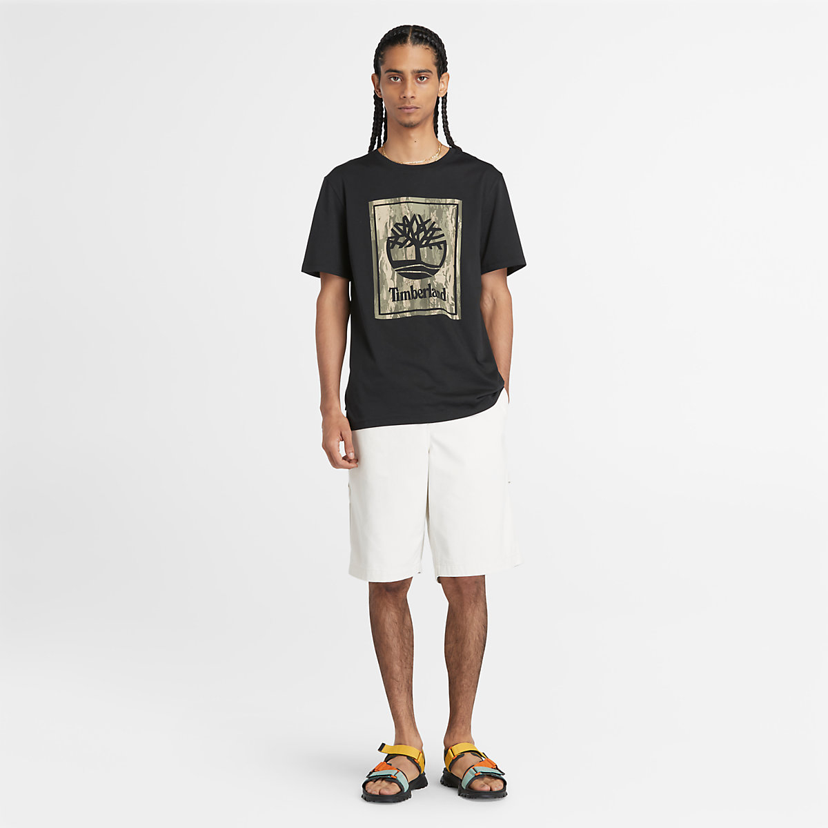 Timberland T-Shirt Stack Logo Black - 4 Timberland T-Shirt Stack Logo Black - 4