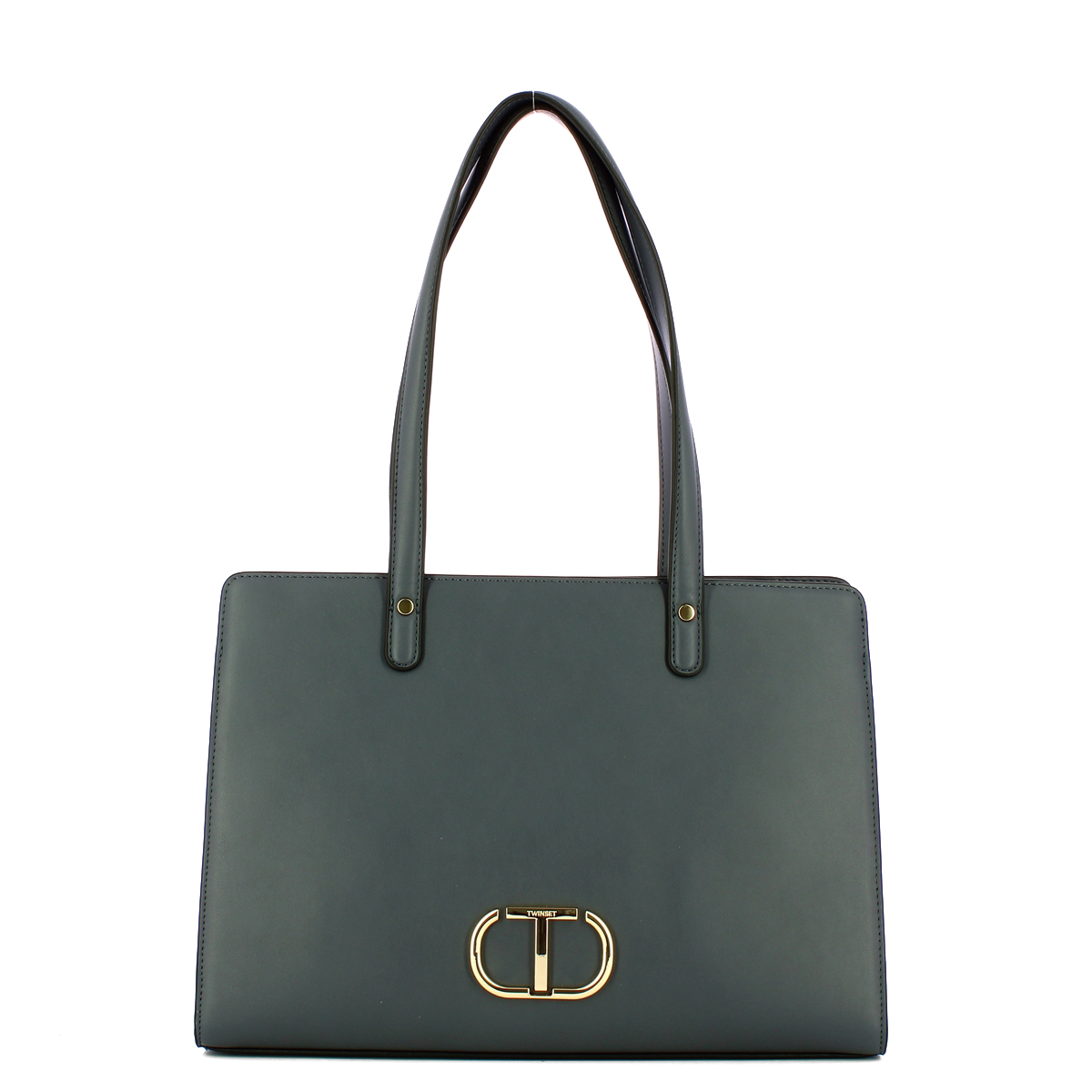 Twin Set Borsa a spalla con Oval T Blue Grey - 1 Twin Set Borsa a spalla con Oval T Blue Grey - 1