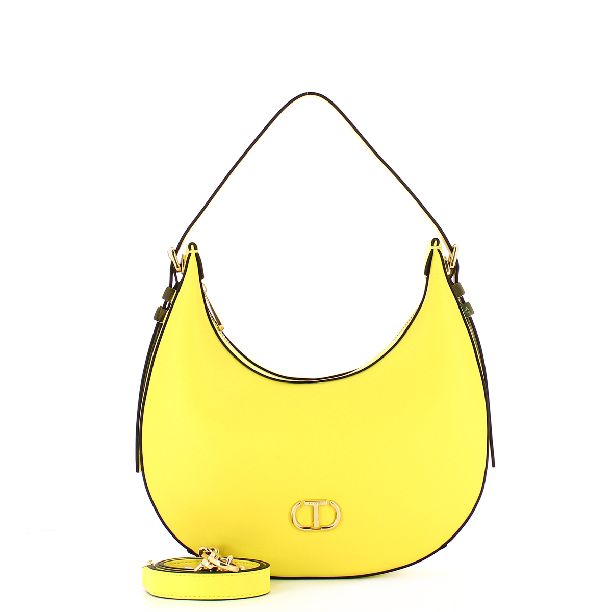 Twin Set Hobo Bag con Oval T Light Lemon - 4 Twin Set Hobo Bag con Oval T Light Lemon - 4