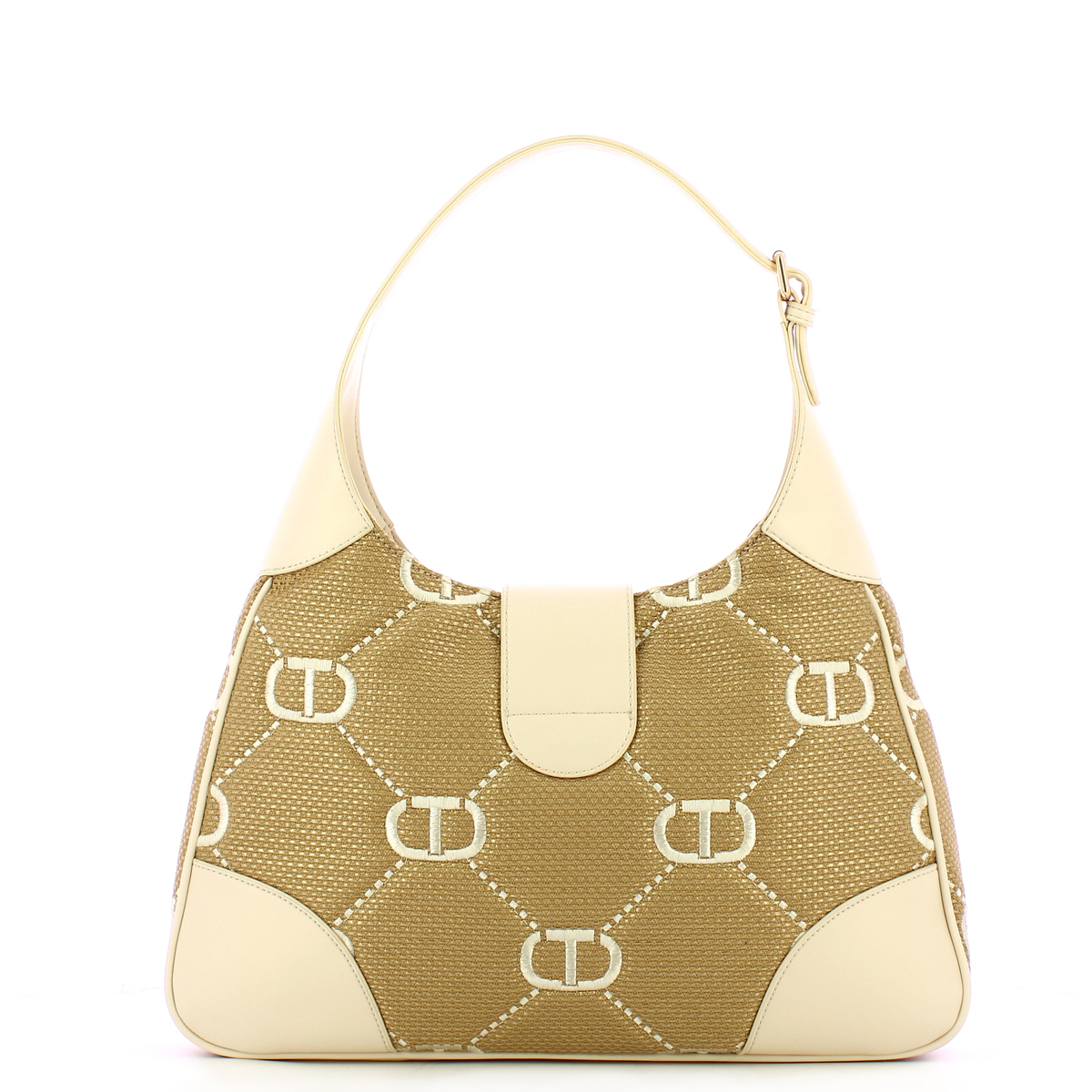 Twin Set Hobo Bag Palermo con ricamo Oval T Neve - 3 Twin Set Hobo Bag Palermo con ricamo Oval T Neve - 3