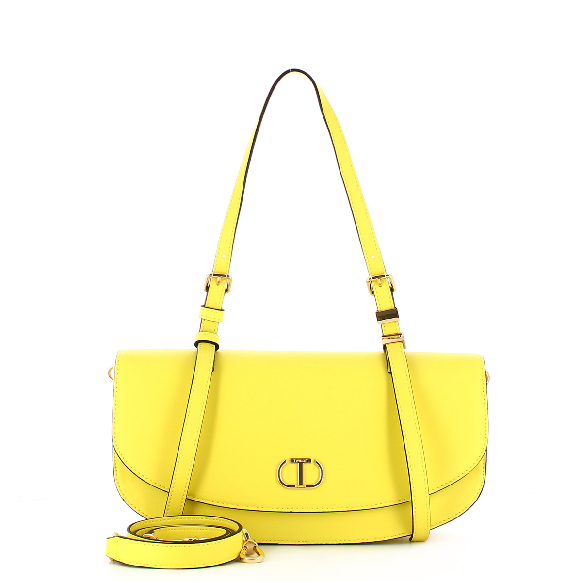 Twin Set Borsa a spalla con Oval T Light Lemon - 4 Twin Set Borsa a spalla con Oval T Light Lemon - 4