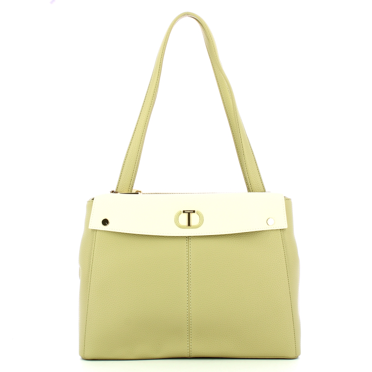 Twinset Tote piccola I'm Not A Lady Bic. Khaki Green Madreperla - 1 Twinset Tote piccola I'm Not A Lady Bic. Khaki Green Madreperla - 1