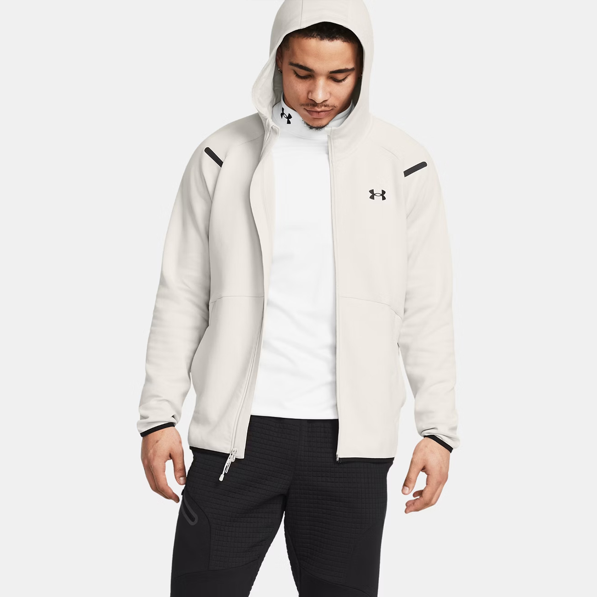 UNDE Felpa UA Unstoppable Fleece Full Zip Summit White - 4 UNDE Felpa UA Unstoppable Fleece Full Zip Summit White - 4