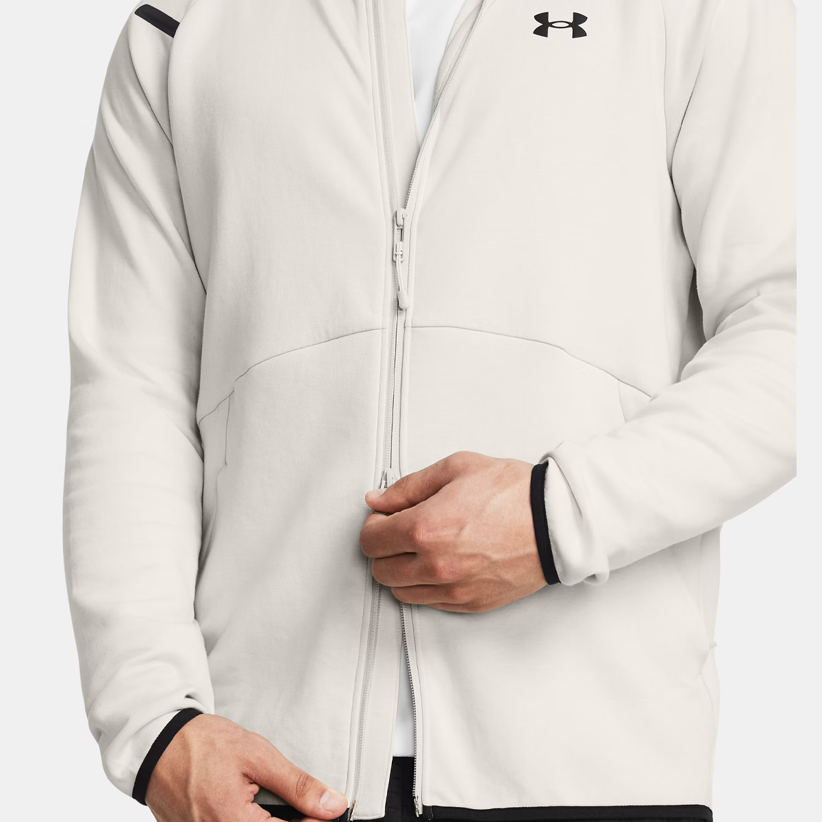 UNDE Felpa UA Unstoppable Fleece Full Zip Summit White - 5 UNDE Felpa UA Unstoppable Fleece Full Zip Summit White - 5