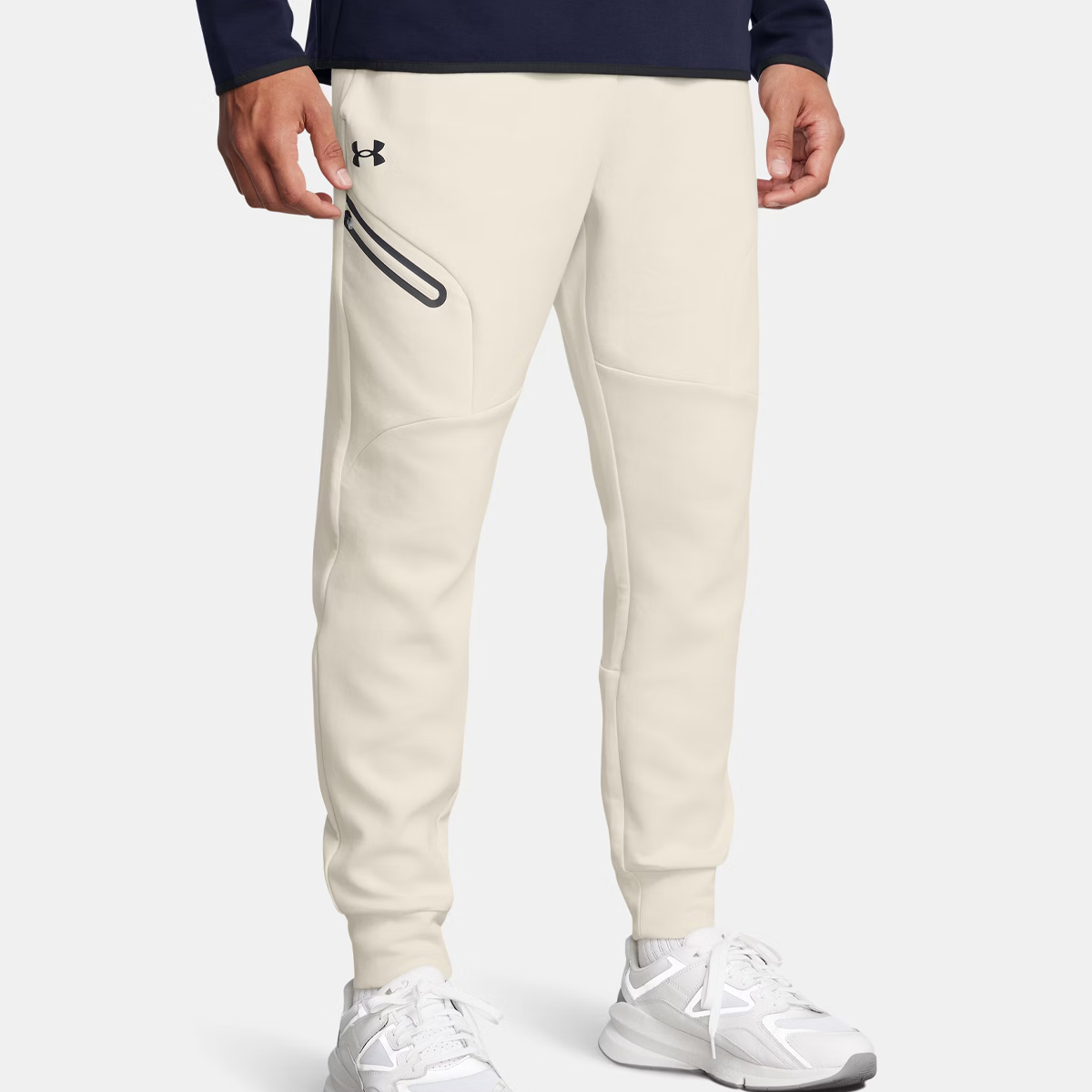 UNDE Pantaloni UA Unstoppable Fleece Summit White - 2 UNDE Pantaloni UA Unstoppable Fleece Summit White - 2