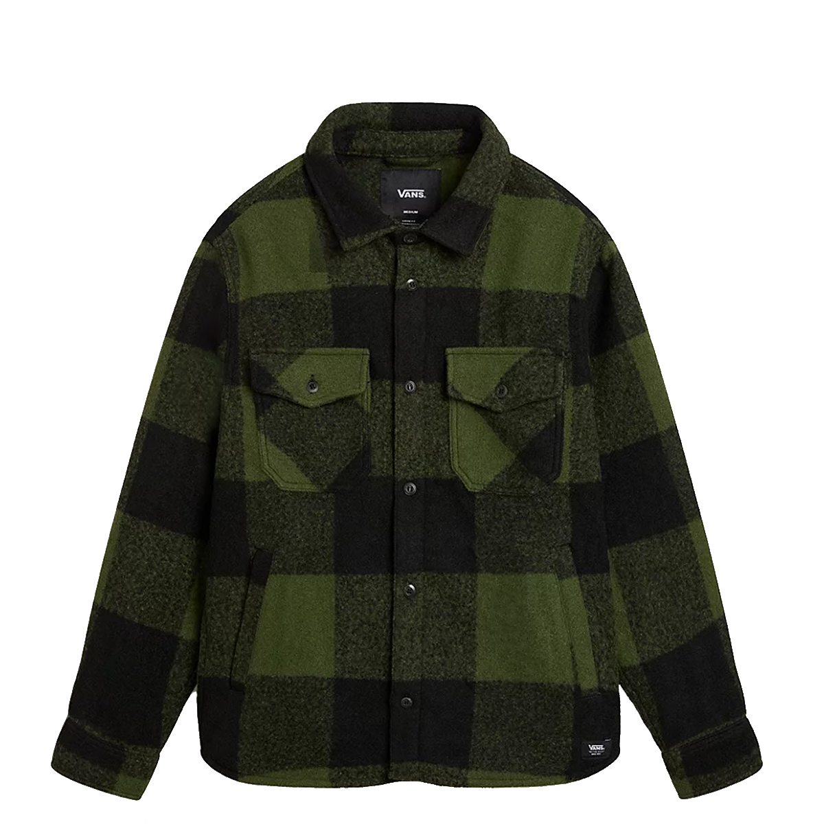 VANS Shacket Denby Fuzzy Black Loden Green - 1