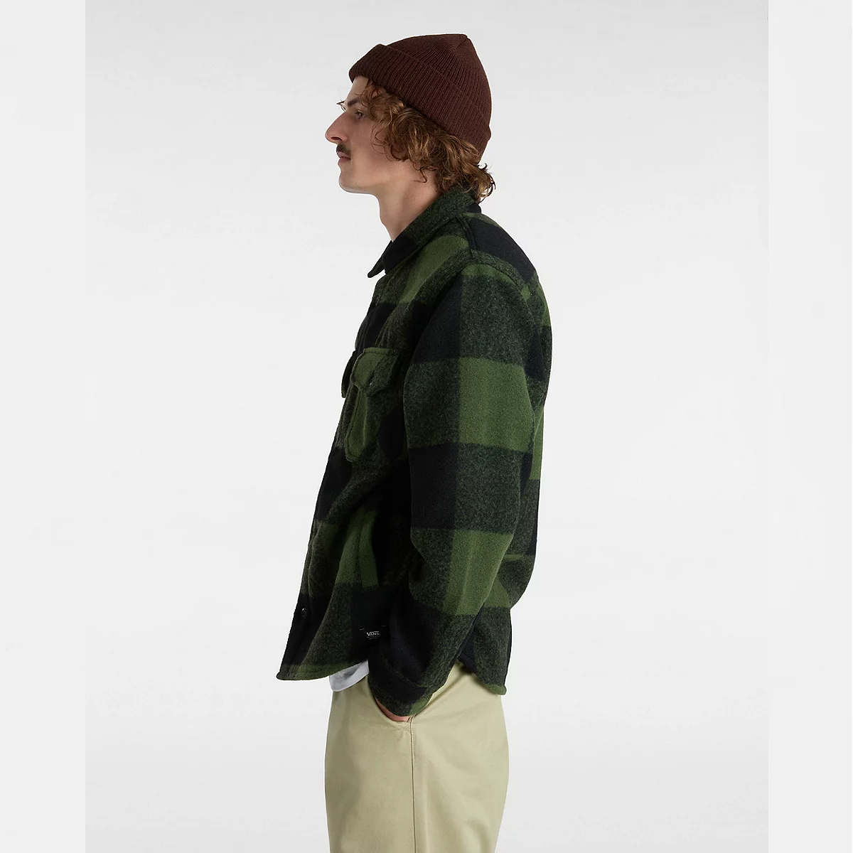 VANS Shacket Denby Fuzzy Black Loden Green - 5