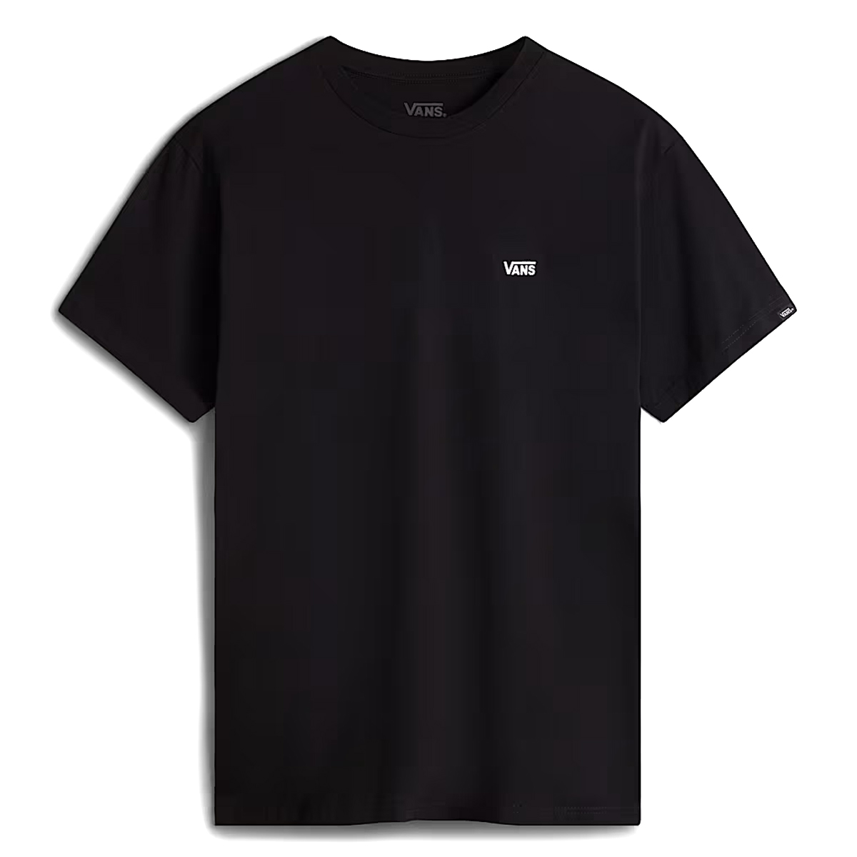 VANS T-Shirt Left Chest Logo Black White - 1