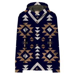 Cardigan Hoodie Perù Uxmal Navy