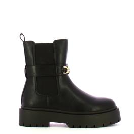 Stivaletto Chelsea con catena Oval T Nero