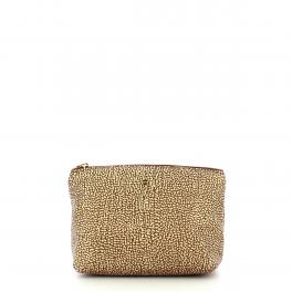 Borbonese Busta portacosmetici in Nylon riciclato Beige Marrone - 1