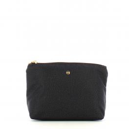 Borbonese Busta Medium in Nylon Riciclato Dark Black - 1