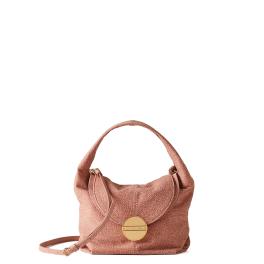 Borbonese Borsa a mano Tweet Small in camoscio Blush - 1