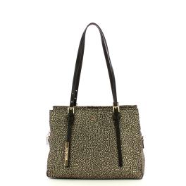 Borbonese Borsa a spalla Medium OP Naturale Nero - 1