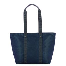 Borbonese Shopper Eco Line Medium Blu - 1