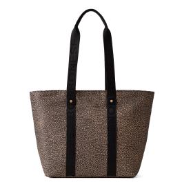 Borbonese Shopper Eco Line Medium OP Naturale Nero - 1