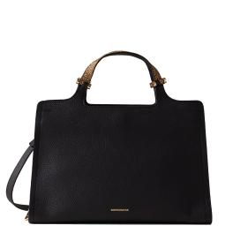Borbonese Bauletto Bolt Medium Nero OP Naturale - 1