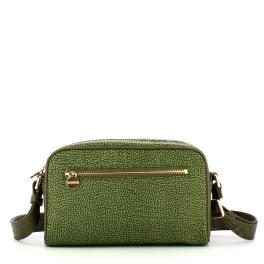 Borbonese Tracollina Small in Nylon Riciclato Verde Militare - 1