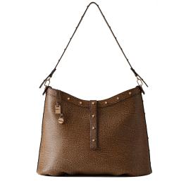 Borbonese Borsa a spalla Metropole Hobo Medium OP Naturale Nero - 1