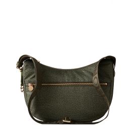 Borbonese Borsa Luna Bag Small con taschino in Nylon Riciclato Verde Militare - 1