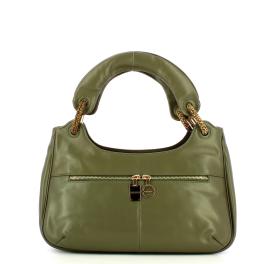 Borbonese Borsa a mano in pelle Clay Grey OP Naturale - 1