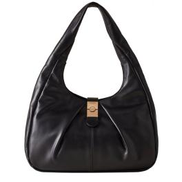 Borbonese Hobo Bag Cortina Medium Nero - 1
