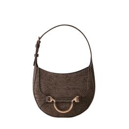 Borbonese Mini Hobo Bag 110 in camoscio Clay Grey - 1