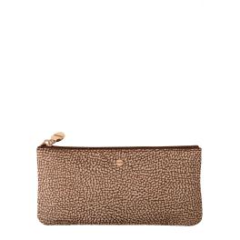 Borbonese Beige Marrone Flat Pouch - 1
