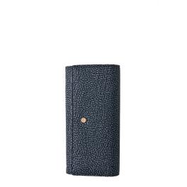Borbonese Denim Large Wallet with RFID made of Recycled Nylon - 1