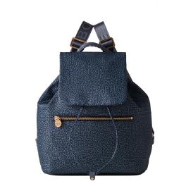 Borbonese Medium Denim Recycled Nylon Backpack - 1