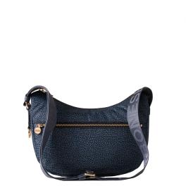 Borbonese Borsa Luna Bag Small con taschino in Nylon Riciclato Denim - 1